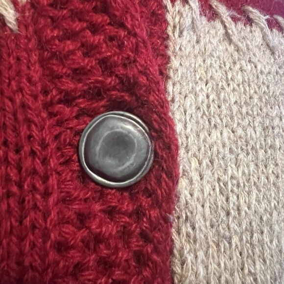 Vintage Eddie Bauer Women’s Sweater Vest Large 100% Wool Americana Patchwork Art - Picture 3 of 5